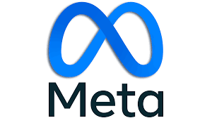 Meta logo featuring a blue infinity symbol and the word Meta underneath