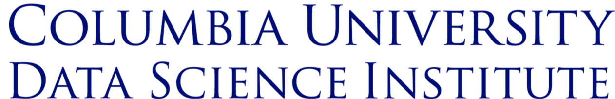 Columbia University Data Science Institute logo in blue text.