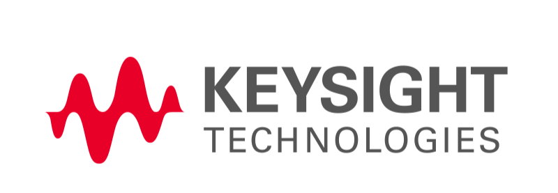 Logo of Keysight Technologies with a red waveform graphic and gray text.