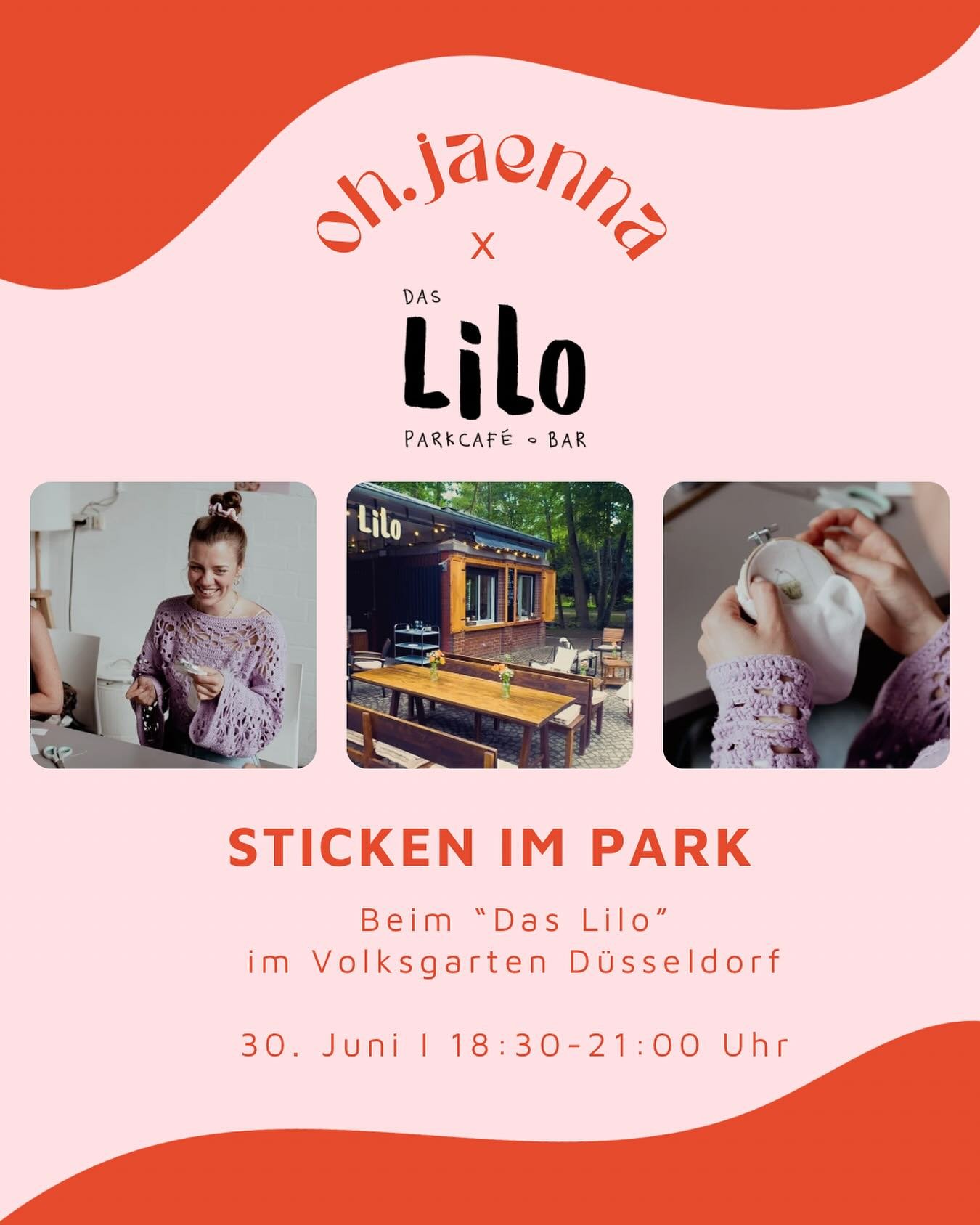 Sticken lernen mitten im Volksgarten mit @oh.jaenna in der schönen Cafébar @daslilo.cafebar! 🌳🪡🧵
Bei Kaffee, Kuchen & kühlen Drinks machen wir es uns bei der @daslilo.cafebar gemütlich und besticken gemeinsam Socken. 🍸