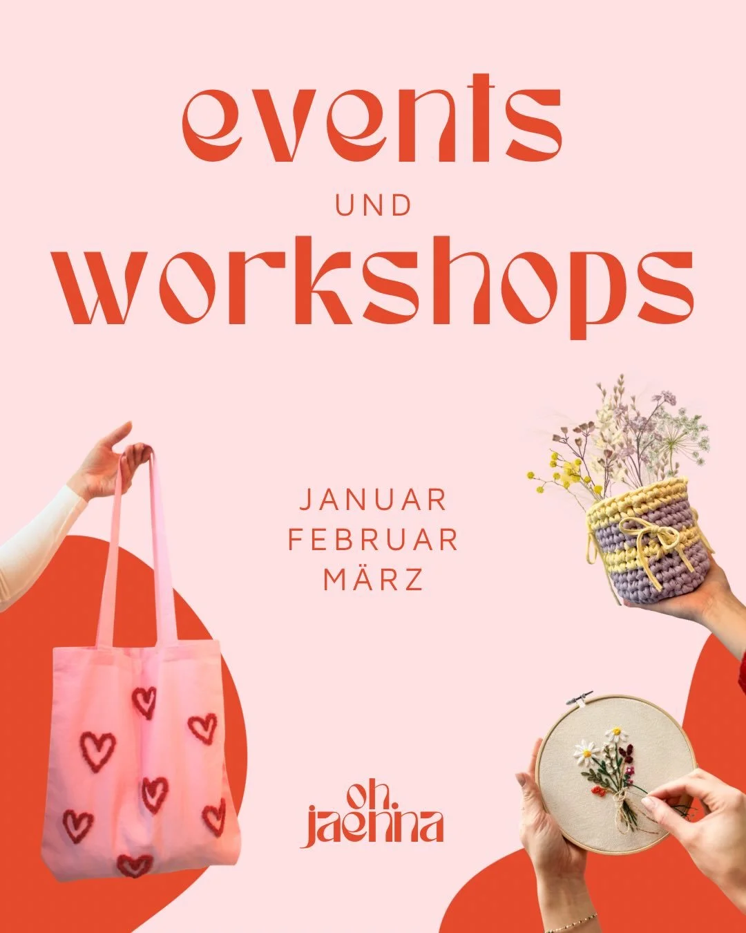 Die n&auml;chsten Wochen werden toll! 🫶🏼 

Es sind so viele sch&ouml;ne Events mit lieben Partner:innen geplant! ✨

Wen seh ich bei einem Event? 🫂 

#d&uuml;sseldorf #workshops #kreativworkshops