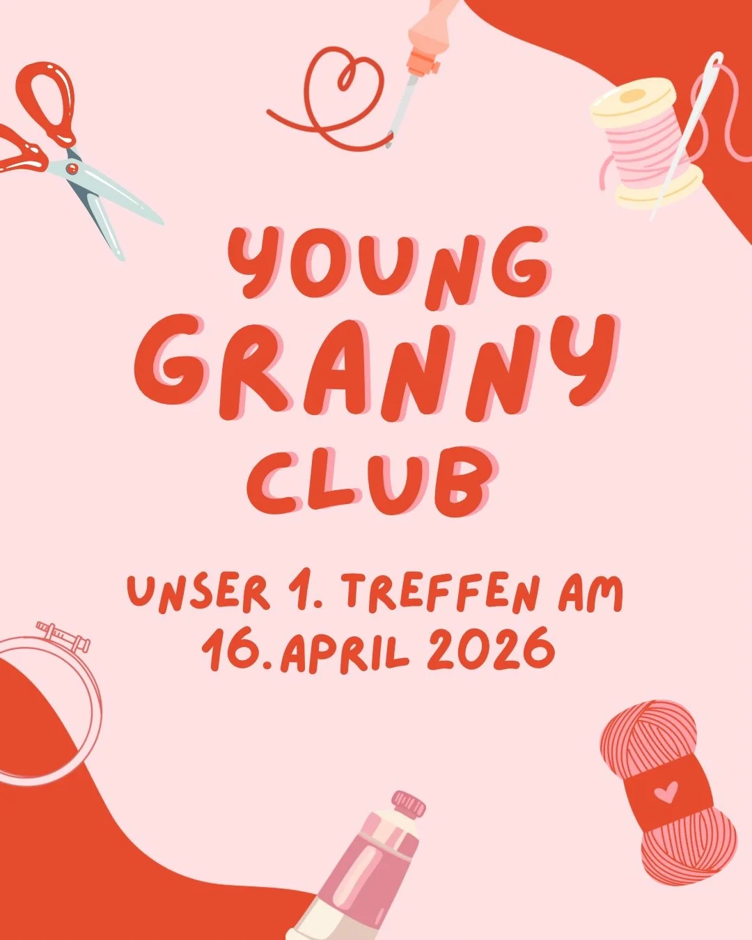 Ihr seid genauso hyped wie ich und deshalb ist es jetzt endlich so weit: Der Termin f&uuml;r unser 1. Young Granny Club Treffen steht fest! 😍 

🗓️ 16. April 2026 
⏰ ab 18:30 Uhr 

Und weil es die Temperaturen voraussichtlich noch nicht zulassen, da