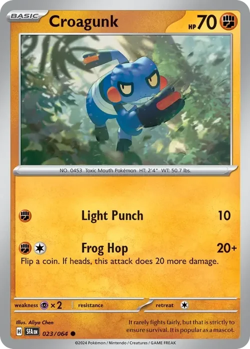 Croagunk 23 Pokemon card from Shrouded Fable set