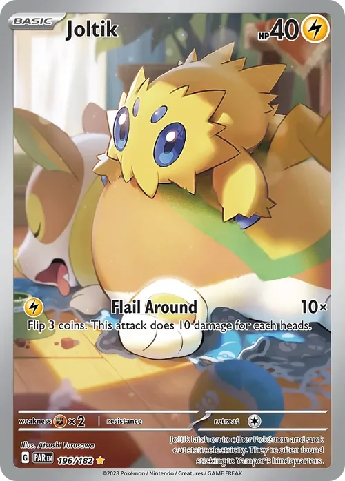 Joltik 196 Pokemon card from Paradox Rift set