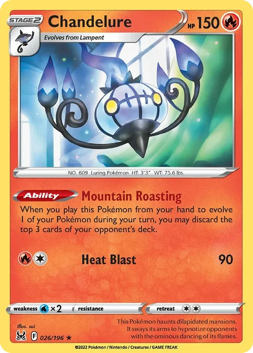 026/196 from Lost Origin Holo Rare Pokemon Card