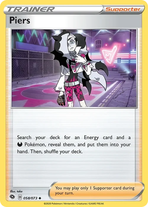 Piers 58 Pokemon card from Champion's Path set