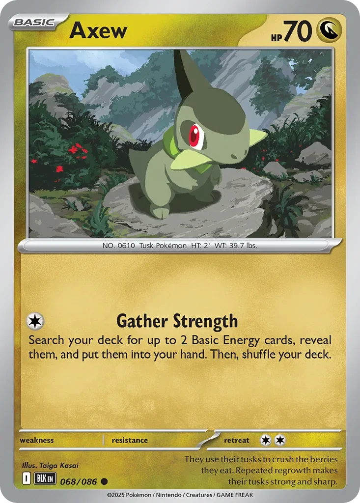 Axew 68 Pokémon card - Common