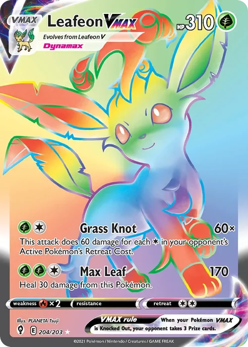 204/203 from Evolving Skies Rainbow Rare Pokemon Card