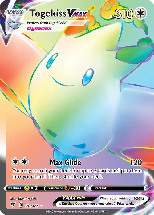 191/185 from Vivid Voltage Rainbow Rare Pokemon Card