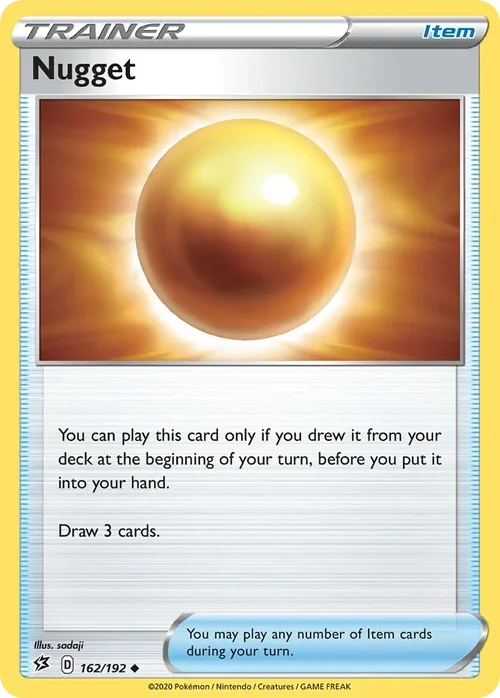 Nugget 162 Pokemon card from Rebel Clash set