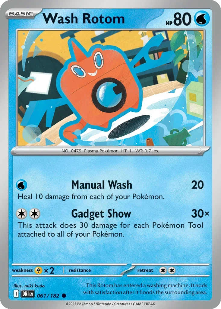 Wash Rotom 61 Pokemon card from Destined Rivals set