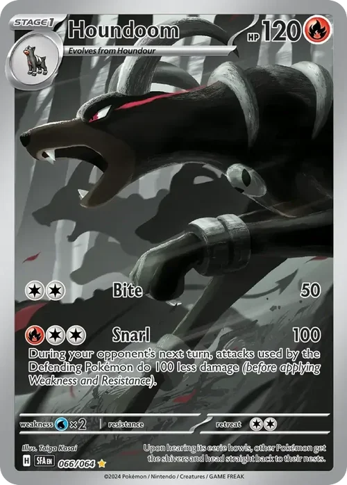Houndoom 66 Pokemon card from Shrouded Fable set