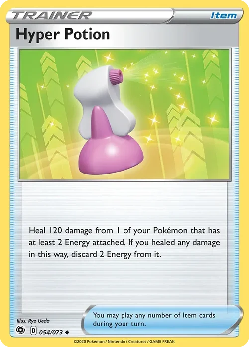Hyper Potion 54 Pokemon card from Champion's Path set
