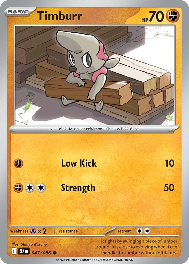 Timburr 47 Pokémon card - Common