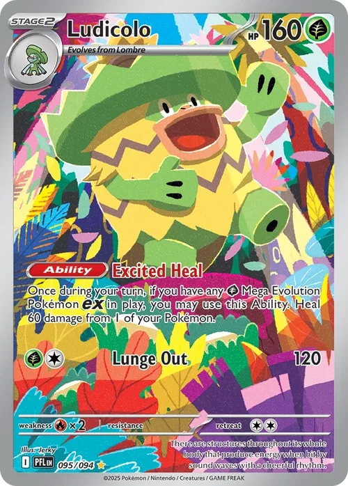 Ludicolo 95 Pokémon card from Phantasmal Flames set