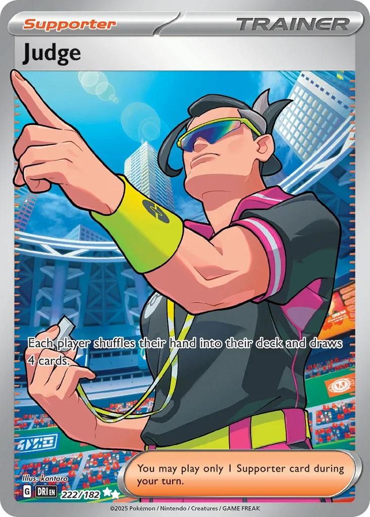 Judge 222 Pokemon card from Destined Rivals set