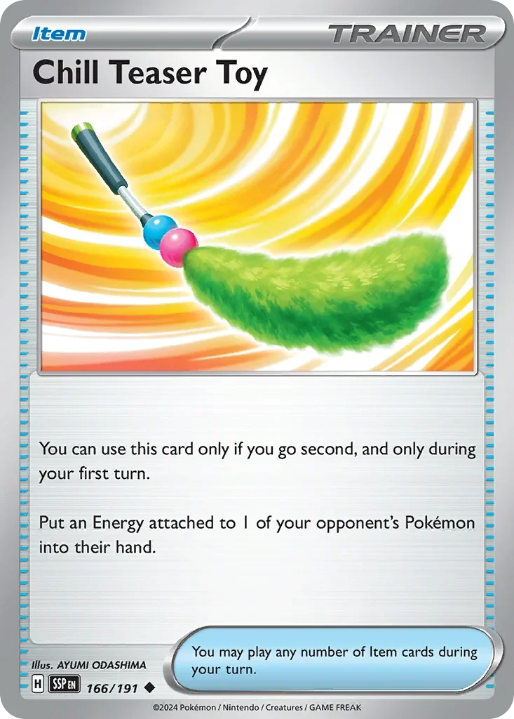 Chill Teaser Toy 166/167 Pokemon card from Surging Sparks set