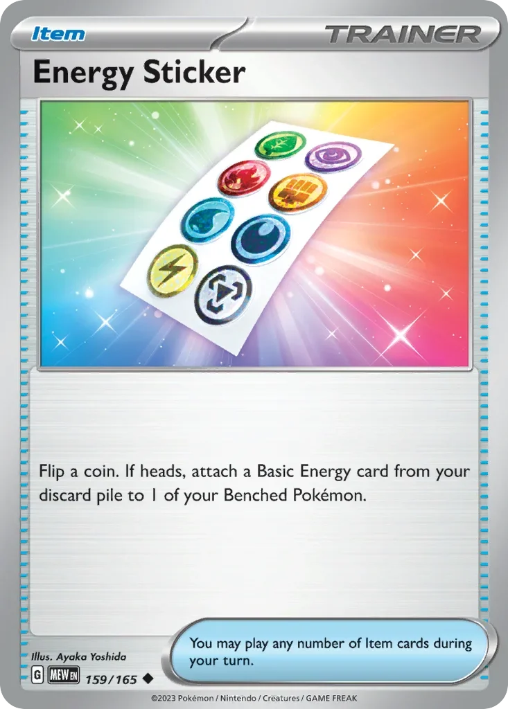 Energy Sticker 159 Pokémon card