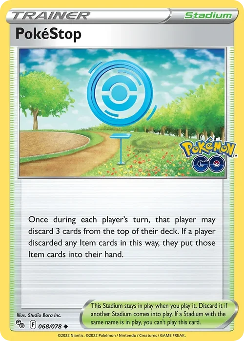 PokéStop 68 Pokemon card from Pokemon GO set
