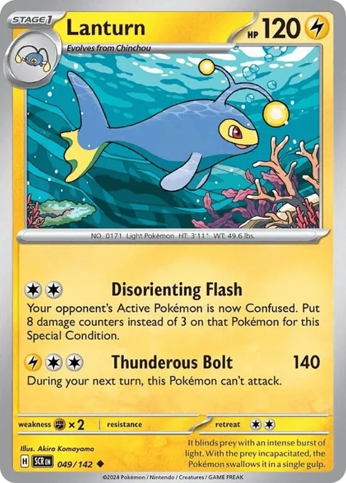 Lanturn 49 Pokemon card from Stellar Crown set