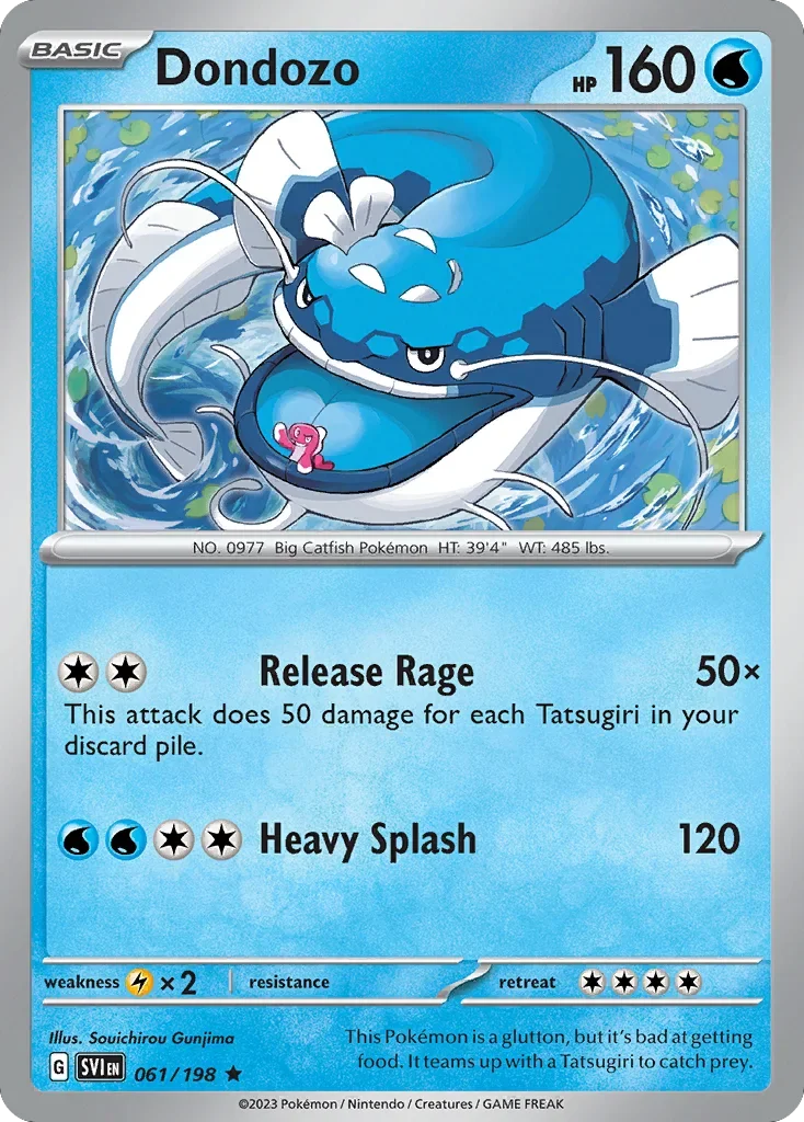 Dondozo 61 Pokemon card from Scarlet & Violet set