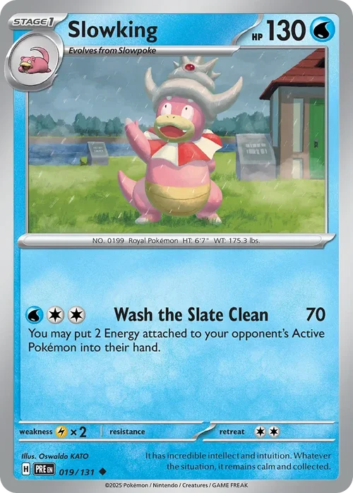Slowking 19 Pokemon card from Prismatic Evolutions set