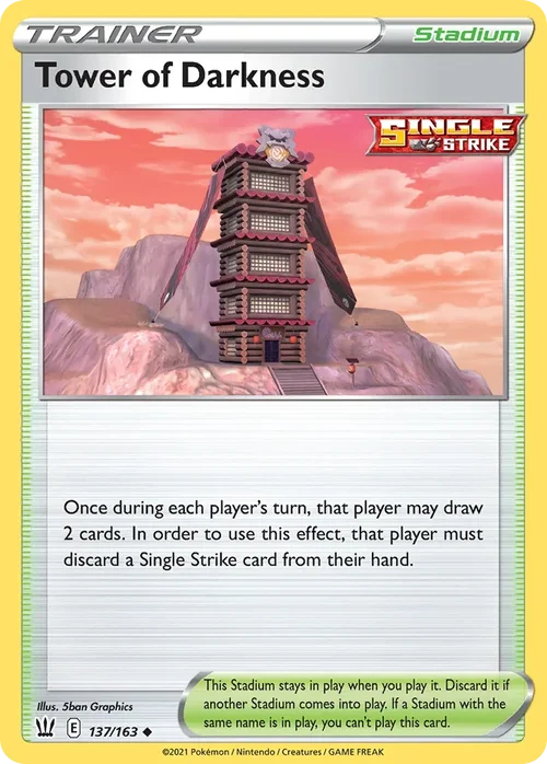 Tower of Darkness 137 Pokemon card from Battle Styles set