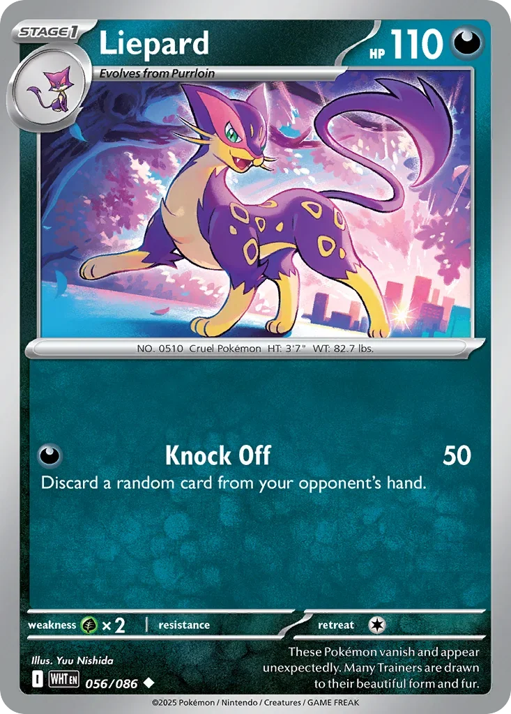 Liepard 56 Pokemon card from White Flare set