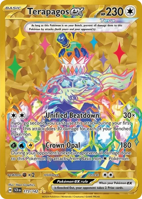 Terapagos ex 173 Pokemon card from Stellar Crown set