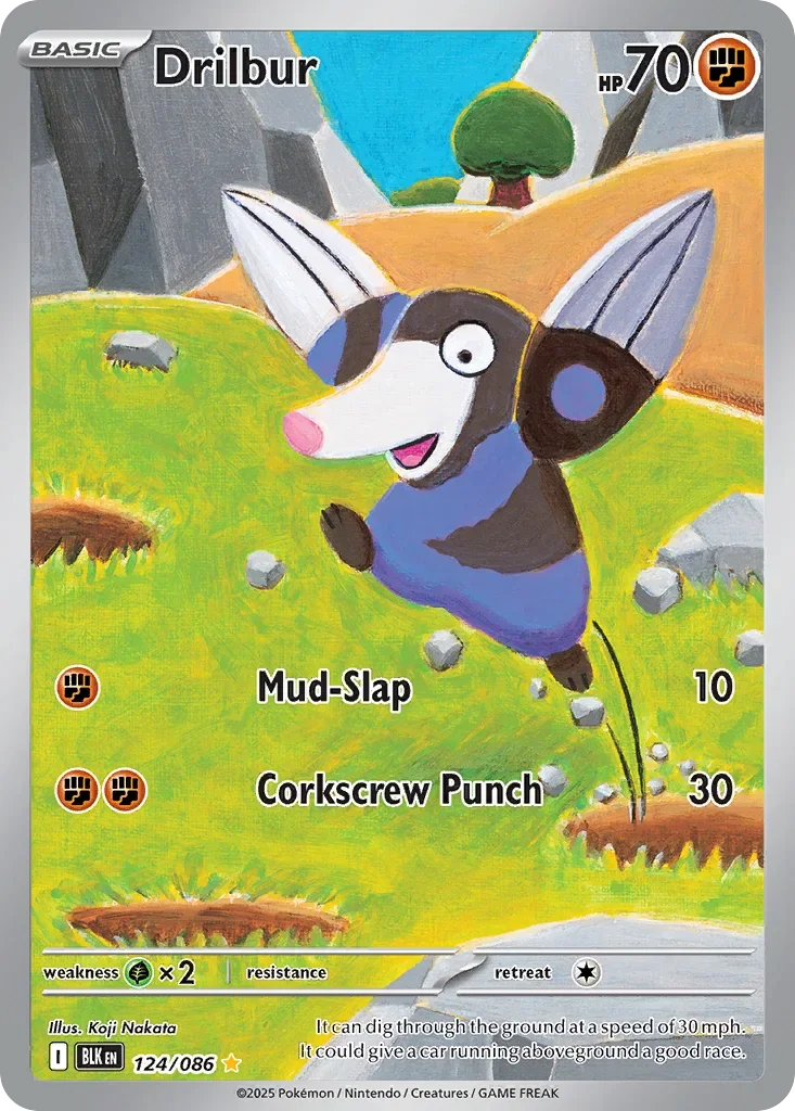 Drilbur 124 Pokémon card - Illustration Rare