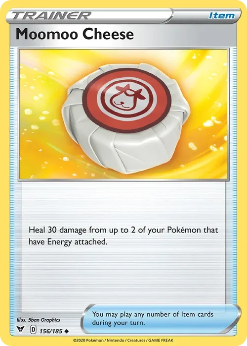 Moomoo Cheese 156 Pokemon card from Vivid Voltage set