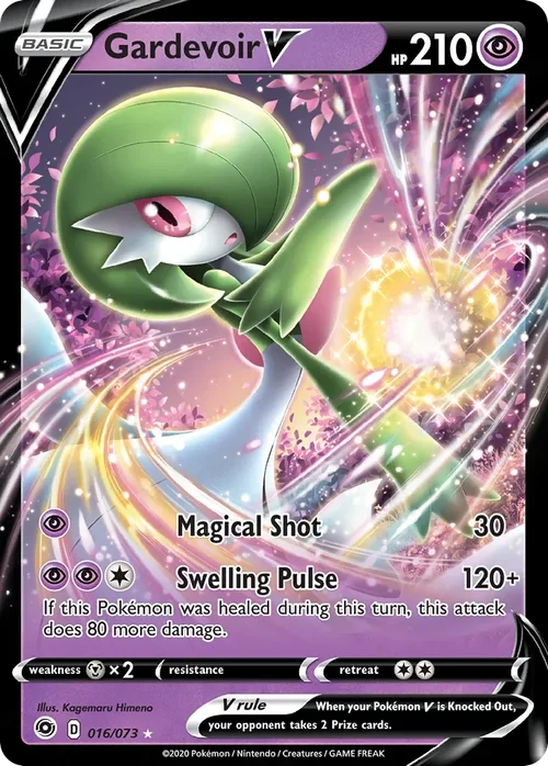 Gardevoir V 16 Pokemon card from Champion's Path set