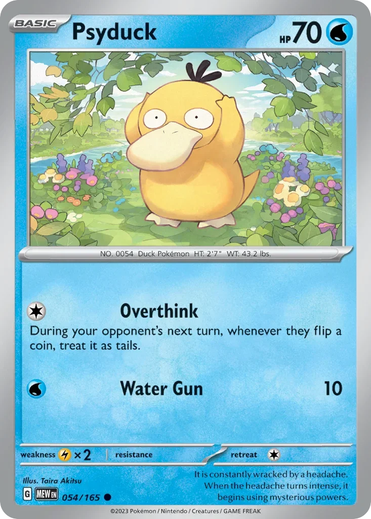 Psyduck 054 Pokémon card