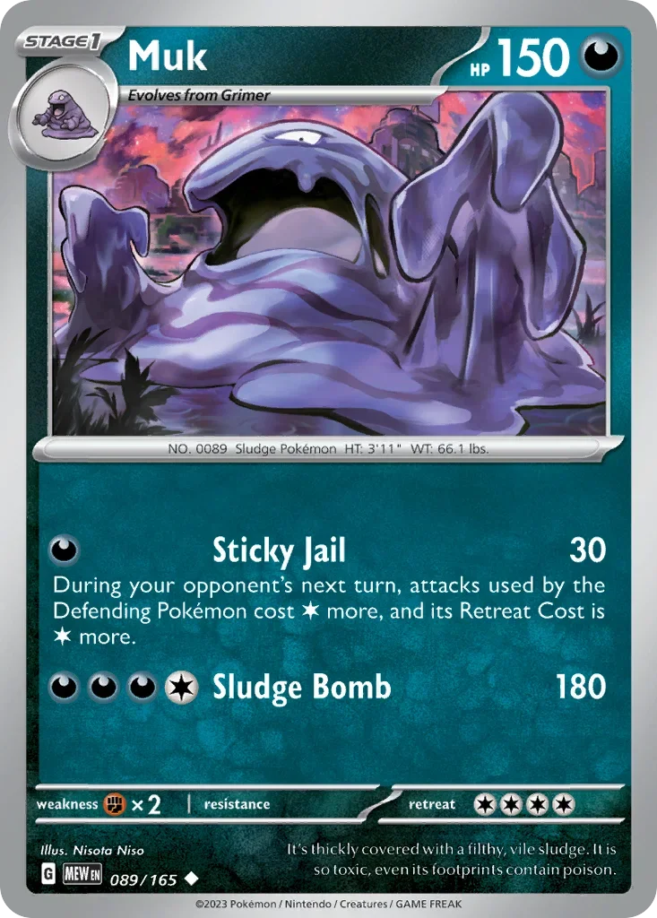 Muk 089 Pokémon card