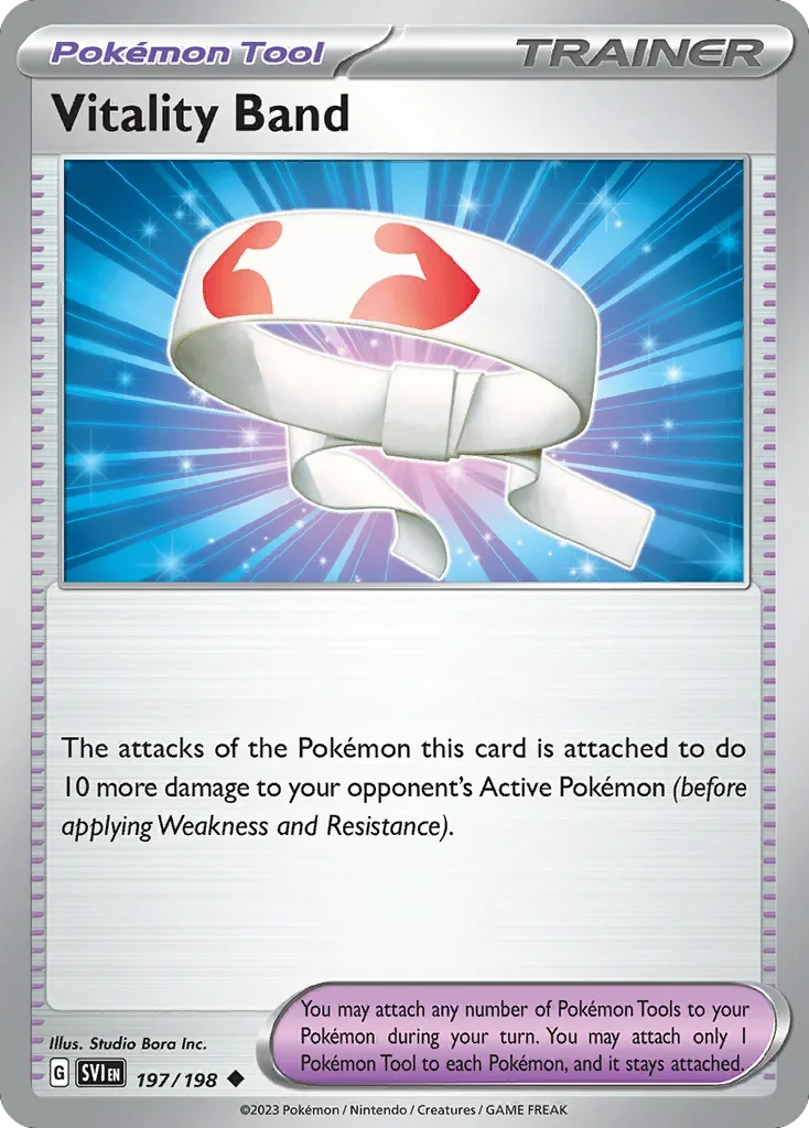 Vitality Band 197 Pokemon card from Scarlet & Violet set