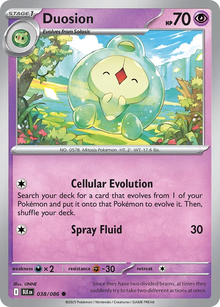 Duosion 38 Pokémon card - Common