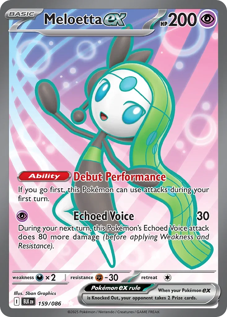 Meloetta ex 159 Pokémon card - Ultra Rare