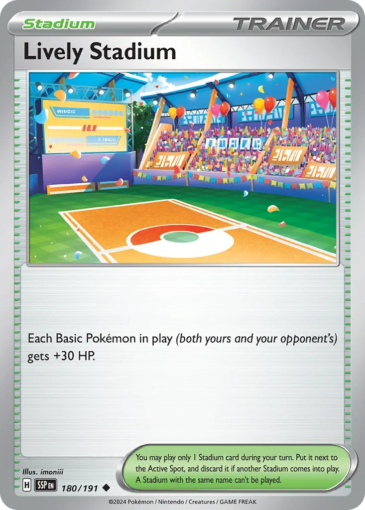 Lively Stadium 180/167 Pokemon card from Surging Sparks set