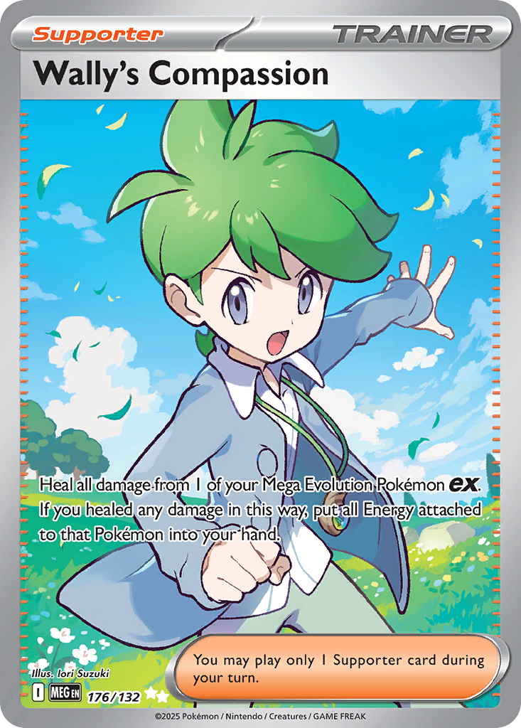 Wally's Compassion 176 Pokemon card from Mega Evolution set