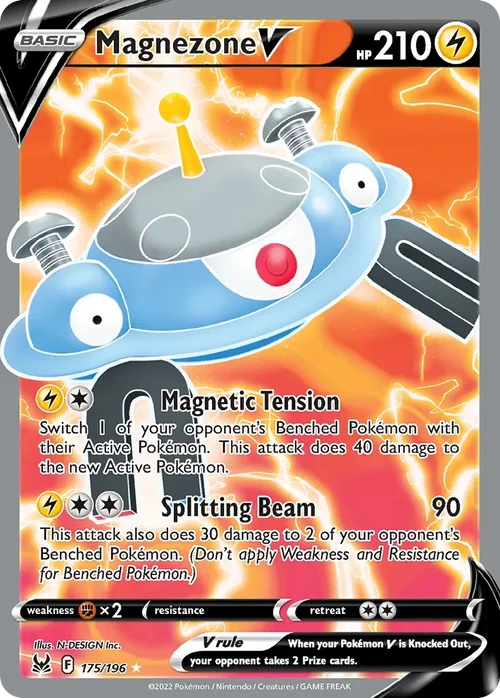 Magnezone V 175 Pokemon card from Lost Origin set