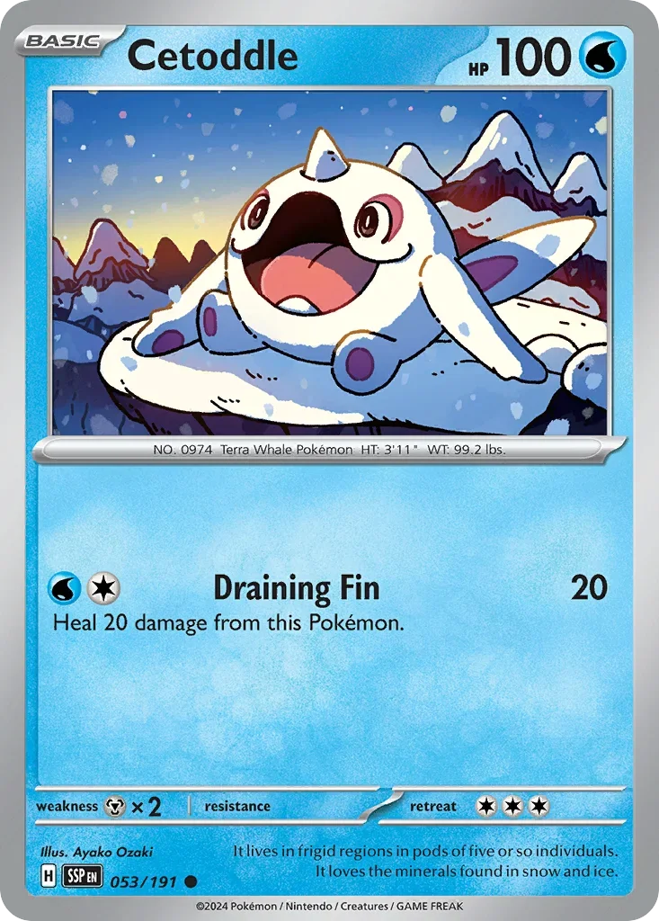 Cetoddle 053/167 Pokemon card from Surging Sparks set