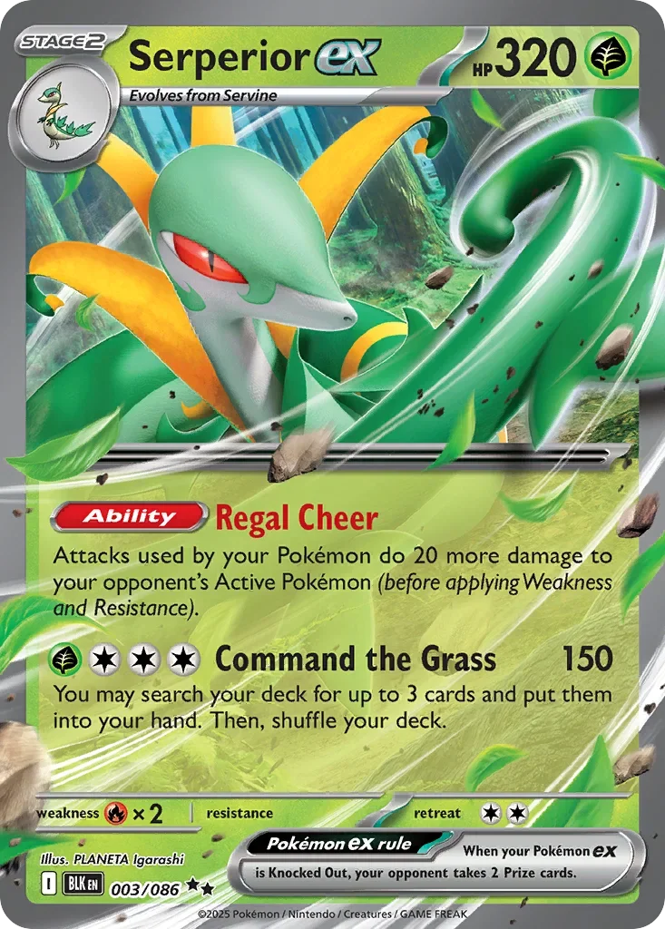 Serperior ex 3 Pokémon card - Double Rare