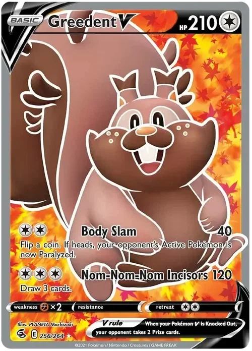 256/264 from Fusion Strike Full Art Pokemon Card