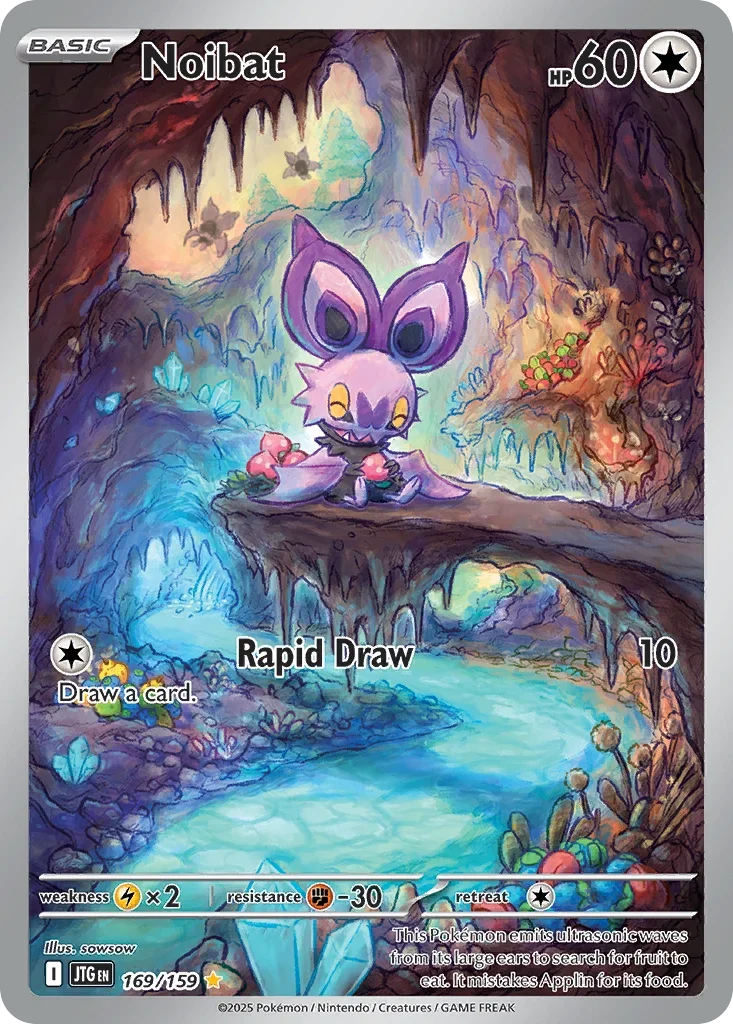 Noibat 169 Pokémon card from JTG set