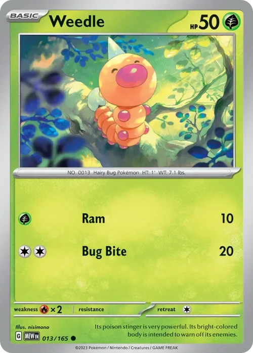 013/165 from 151 Common Pokemon Card