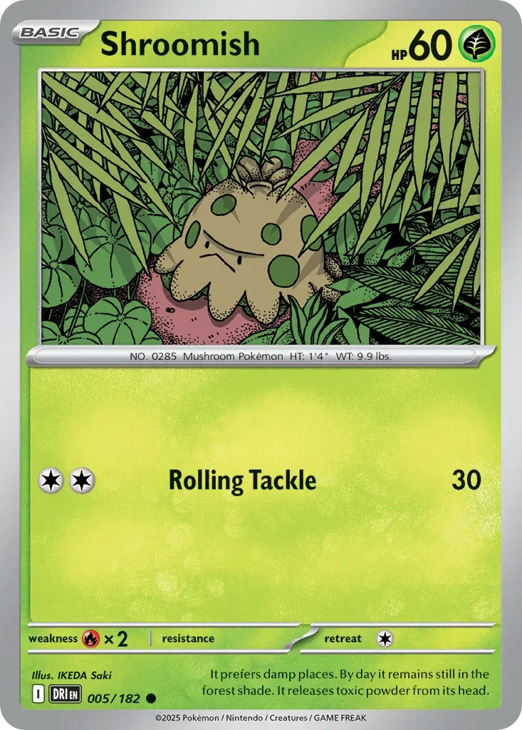 Shroomish 5 Pokemon card from Destined Rivals set