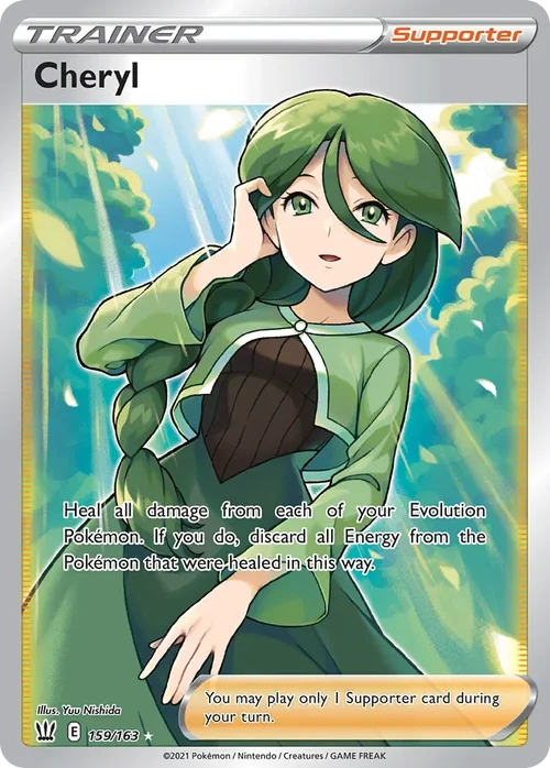Cheryl 159 Pokemon card from Battle Styles set