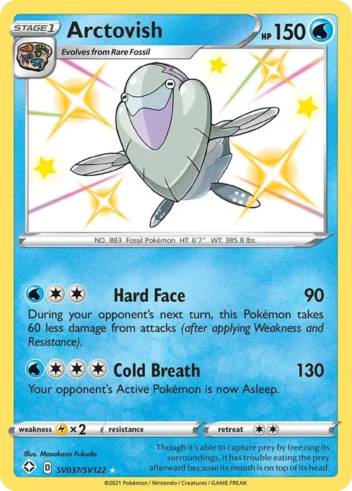 Arctovish SV037 Pokemon card from Shining Fates set