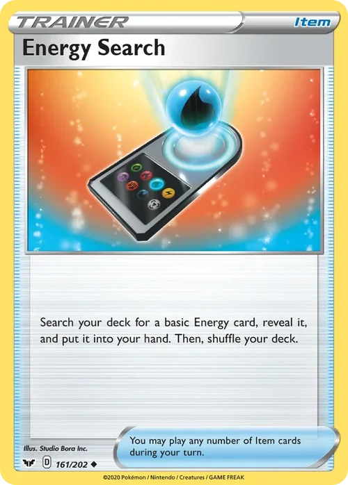 Energy Search 161 Pokemon card from Sword & Shield set