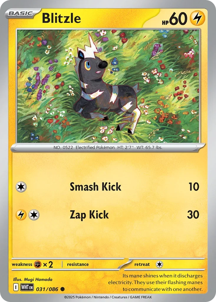 Blitzle 31 Pokemon card from White Flare set
